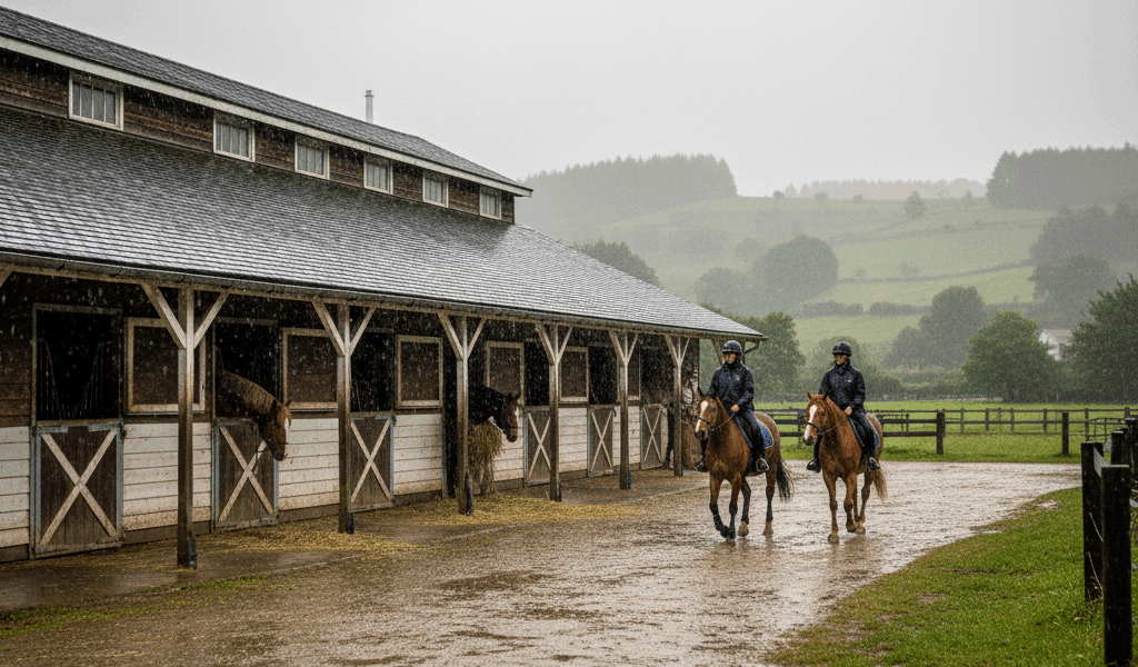 Rainy Day at the Barn