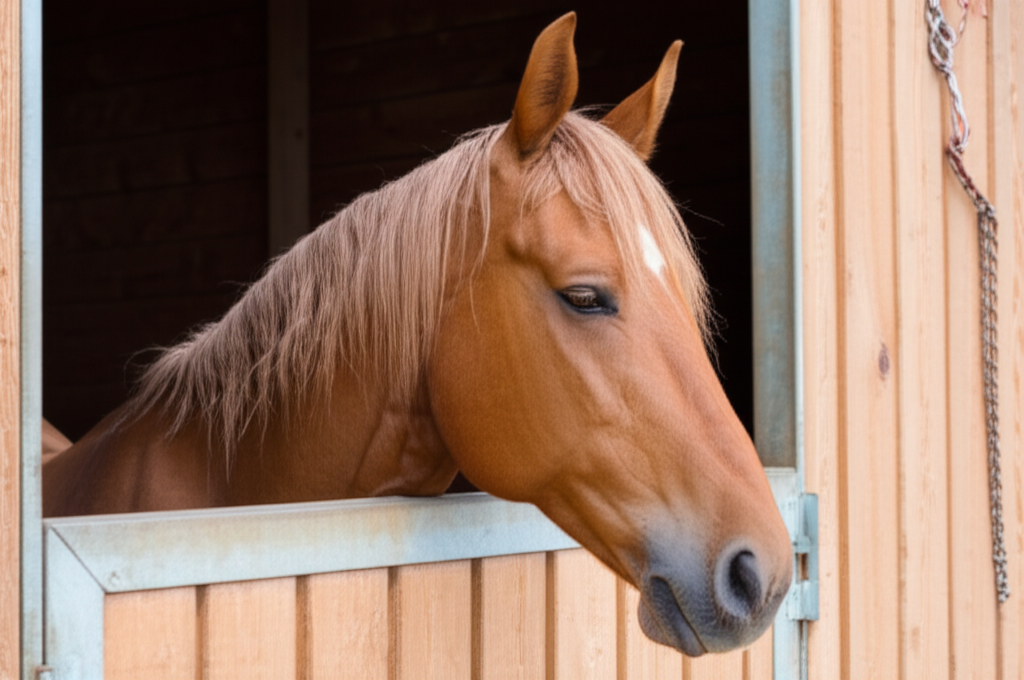 Horse sleeping standing