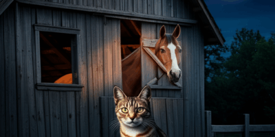 Full Moon Night at the Barn