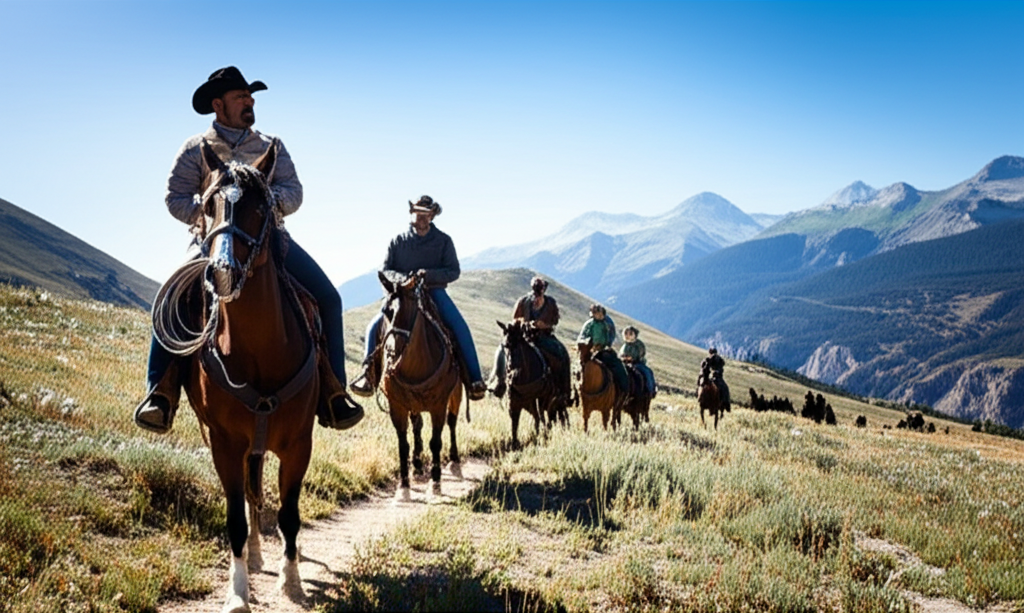 Dude ranch trail riding