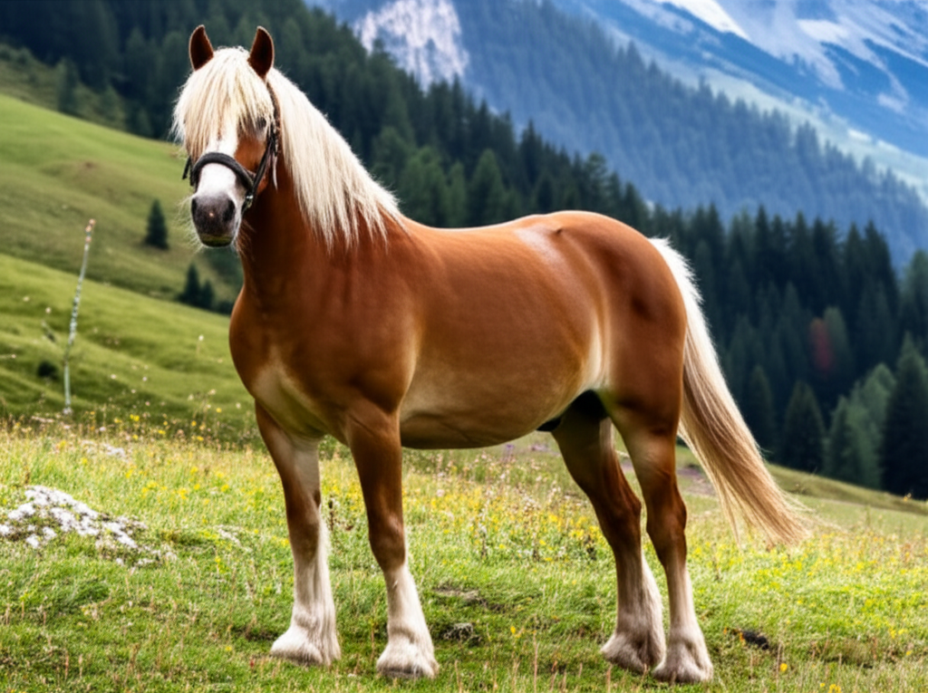 Golden Haflinger horse