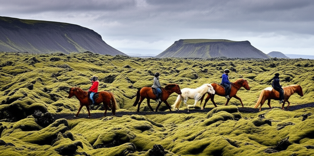 Horseback riding in Iceland