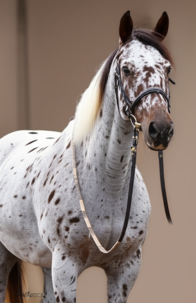 Paint Horse with beautiful spotted coat and calm disposition