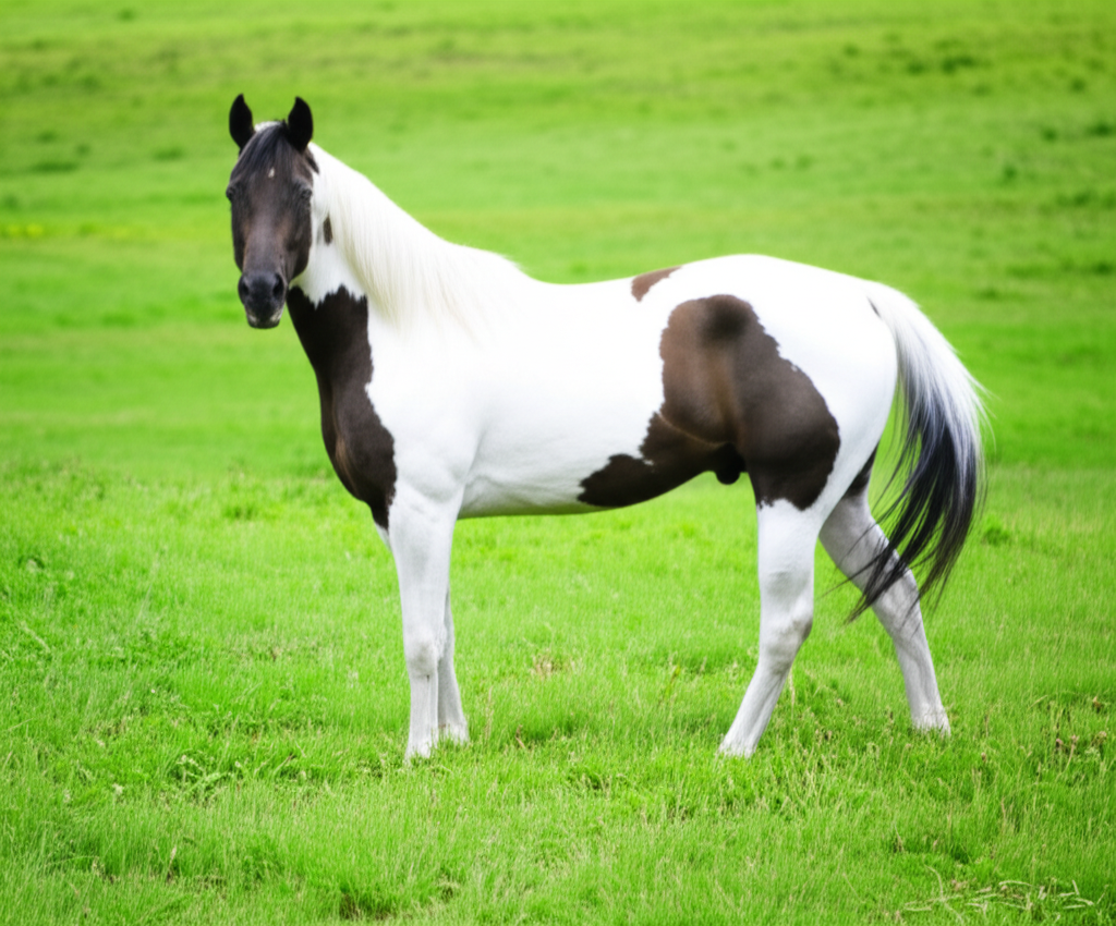 Beautiful Paint Horse in pasture