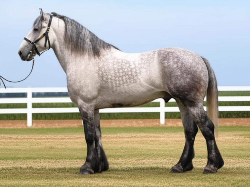 Powerful Percheron draft horse