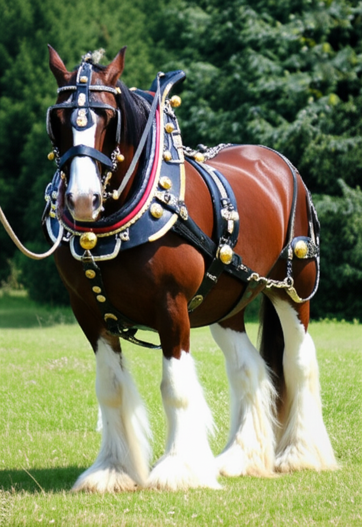 Clydesdale with feathered feet