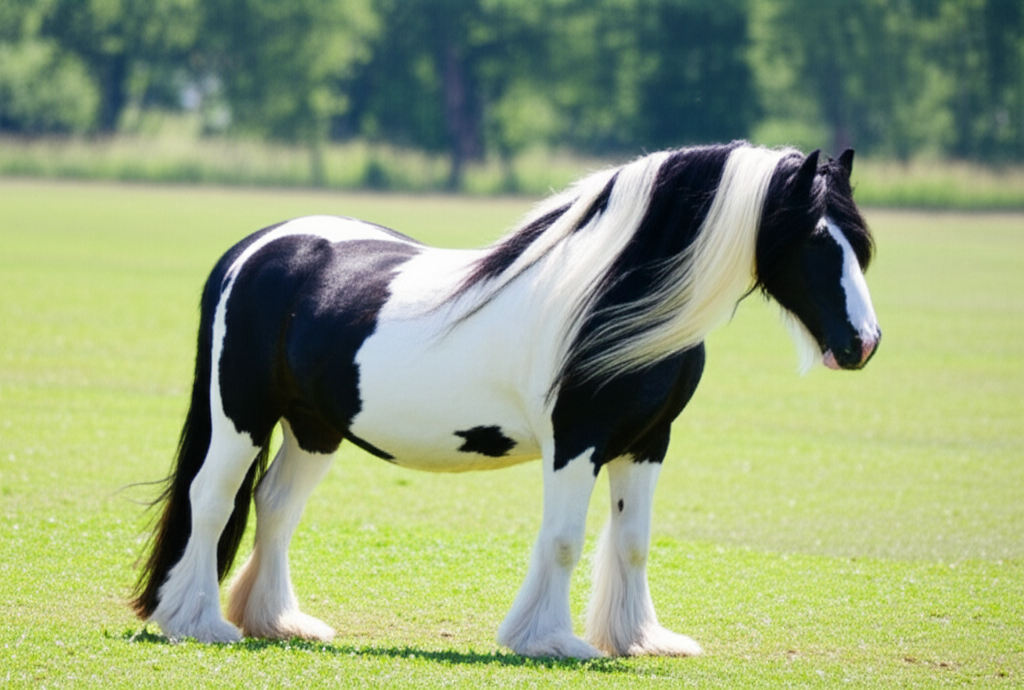 Gypsy Vanner with feathered legs