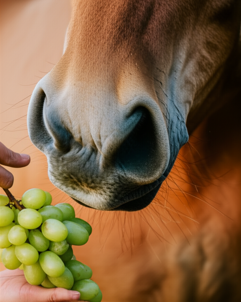 Horse with veterinarian