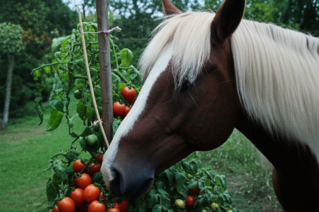 Tomato plant in garden