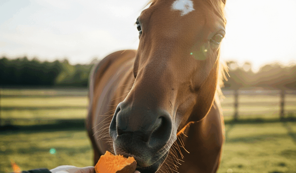 Professional photograph related to: Can Horses Eat Sweet Potatoes? Safe — But Not Regular Potatoes. 