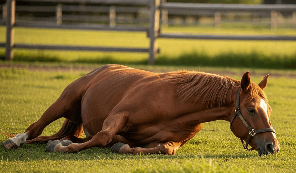 Horse Keeps Laying Down in Pasture Why and What to Do