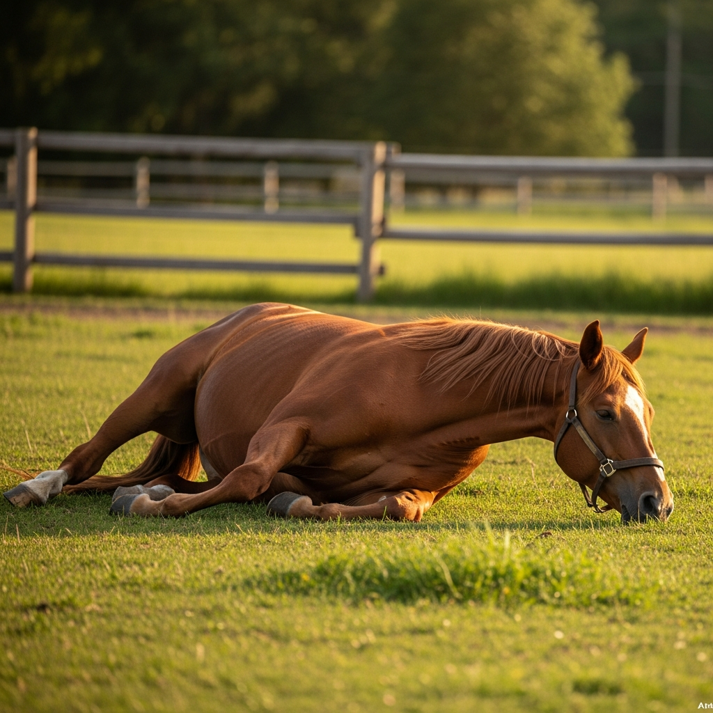 Horse Keeps Laying Down in Pasture Why and What to Do